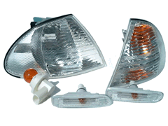 bmw e46 3 series front clear corner lights and side markers